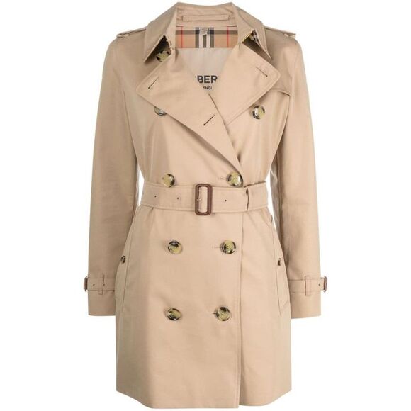 BURBERRY Jackets & Blazers - BURBERRY Double-Breasted Trench Coat Women Beige Coats & Jackets